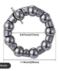 Four Pack One Quarter Inch Ball Bearings For Bicycle Crank Bearings Nine Balls Silver Bottom Bracket Bearings For Bike Axle Wheel Frame Repair Easy Install Fits Most Mountain Road Bikes shown in circular arrangement with measurements.