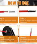 Heavy Duty Wire Ferrules Kit With Eight Size Silver Plated Copper Ends For AWG 1/0 To 12 crimping instructions