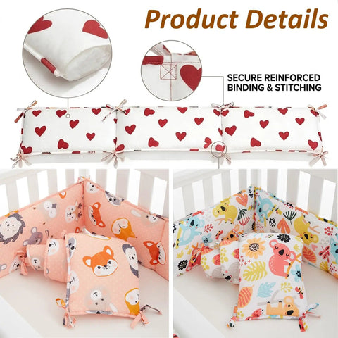 Built Tough Quilted Wall Padding Panels 4 Pack Thick Cushion Guards With Secure Tie Straps solid wall protectors with cute animal designs.