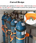 Wall Mounted Oxygen Cylinder Rack With Adjustable Design, 39 Inch Strap And 2 Screws, Heavy Duty ABS Gas Cylinder Organizer