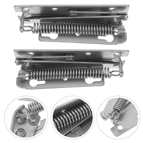 Heavy Duty 90 Degree Folding Scissor Spring Hinge for Cabinet Doors and Sofas in steel construction, close-up view.