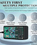Universal 15V 2A Power Supply Charger Cable with safety protections like over-voltage, short-circuit, and over-heating features