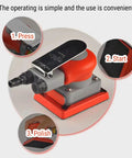 Heavy Duty Pneumatic Random Orbital Sander Paired With A Slick Air Powered Palm Polisher for convenient stone surface preparation.
