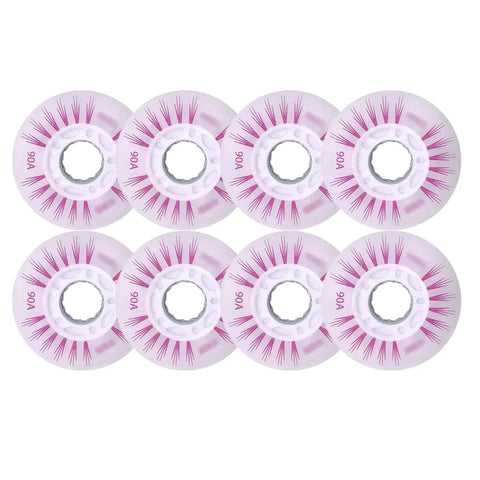 LED Light Up Inline Skate Wheels 70mm 90A Pink 8 Pack Replacement Wheels For Indoor Outdoor Roller Skates Dope Glow Up Pink Wheels Ready To Roll Gift For Any Skate Day