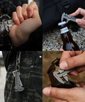 Pocket Vernier Caliper Ruler 0 to 50mm for precise outer inner diameter measurements zinc aluminum alloy multitool in use