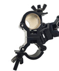 Two Pack 1 To 1.18 Inch Truss Dual Swivel Coupler Clamps For Stage DJ Lighting, Heavy Duty Aluminum 6061, 360 Degree Rotation, Wraparound Design, Fits 25 To 30mm Truss Tubing, Max Load 110lbs, TUV Certified, open truss clamp view