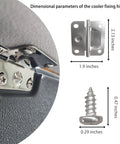 Stainless Steel Cooler Hinges Replacement Set With Screws For Ice Chests Fits Most Models 4 Pack dimensions shown