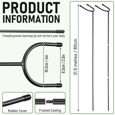 U Shaped Golf Club Holder Set Two Pack That Keeps Your Clubs Clean Dry And Visible Detachable Metal Stand dimensions and features