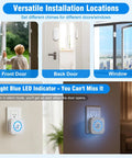 Wireless Door Chime Alarm System With Adjustable Volume And 500 Ft Indoor Range Includes 5 Magnetic Door Sensors And 2 Plug In Receivers Perfect Home Or Small Office Alert Kit No Fuss Setup installation examples