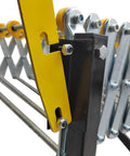 Close-up detail of 23.6 Inch Wide Portable Flexible Conveyor Roller Table, Unpowered, Expands From 15.7 To 59 Inches