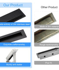 Comparison of Matte Black Flush Sliding Closet Door Handles Set Of 2, Recessed Finger Pulls with competitor products highlighting material and quality.