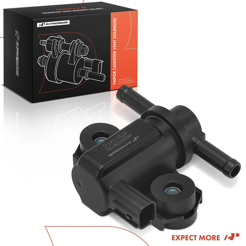 Honda Vapor Canister Purge Valve Solenoid Replacement For Accord 2004 To 2006 V6 3.0L, Odyssey 2005 To 2010 V6 3.5L, shown with packaging