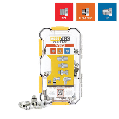 All-In-One Heavy Duty Hydraulic Fittings And Adapter Kit With 101 Adapters And 150 O Rings For NPT Threads In A Rugged Waterproof Case