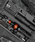 Heavy Duty Quarter Inch Drive Torque Screwdriver Set With 10 To 80 In Lb Range And 34 Bit Kit S2 Steel Standard Phillips Slotted Torx And Hex Bits Quick Change Adapter For Precise Maintenance Tasks, open case