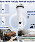 Front view of Eunhdet cordless handheld vacuum pump, white body with black cap and USB charging port.