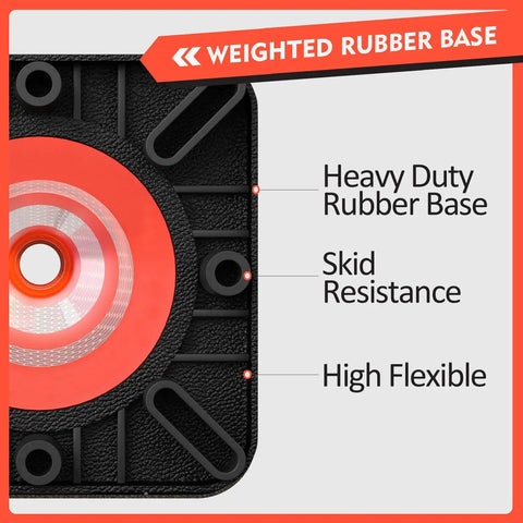 8 Pack 28 Inch Traffic Safety Cones With Heavy Weighted Base And Reflective 360 Degree Collars For Parking Lots, Road Work, And Construction Sites, Rugged Orange Cones That Stay Put And Keep Everyone Safe Day Or Night, weighted rubber base.