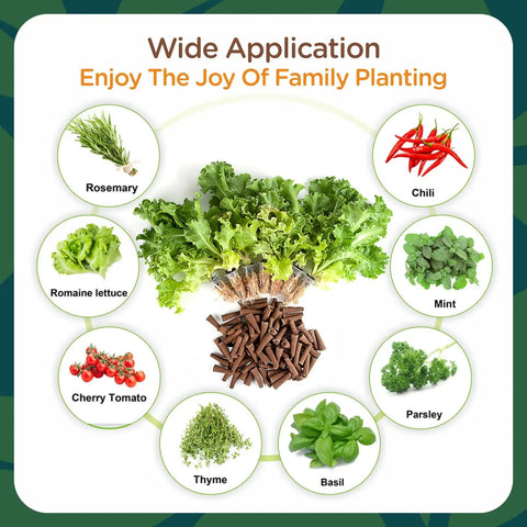 150 Pack Grow Sponges for Hydroponics Replacement Seed Pods Compatible with AeroGarden and iDOO with various herbs and vegetables
