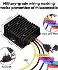 36V To 12V DC-DC Converter For Golf Carts, Beefy 20A 240W Step Down Voltage Reducer With Fuse, Wiring Diagram Shown