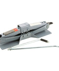Heavy Duty Scissor Jack 3000 Lb Capacity With Extra Wide Base For Stability Lifts From 3.75 To 15.13 Inches Gray Finish with handle