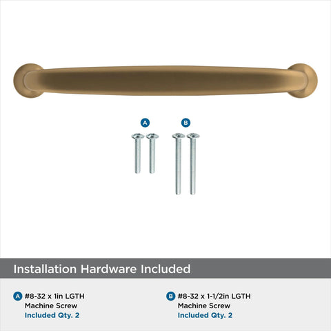 Renown Champagne Bronze Cabinet Pull Five And One Sixteenth Inch Center To Center Traditional Drawer Handle with screws