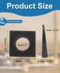 Beveled Square Washers M18 For Shim Leveling 5 Pc Pack 20 Mm Inner Diameter 40 By 40 Mm Outer Size Thick 3 To 9 Mm Plain Carbon Steel Black Finish Fastener Hardware