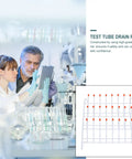 Chill Out Your Lab Setup With This Sleek White Metal Test Tube Drying Rack, 30x30cm, ideal for drying glassware in labs.