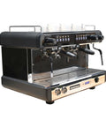 Two Group Commercial Espresso Machine With Semi Automatic Controls 1.6 Gallon Boiler Rotary Pump Stainless Steel Finish