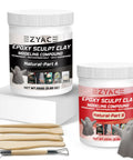 Two Part Epoxy Clay Putty For Sculpting Modeling Building And Repairs Great For Restoration And DIY Projects, Sanding Drilling And Painting After Cure, Natural Finish, One Pound