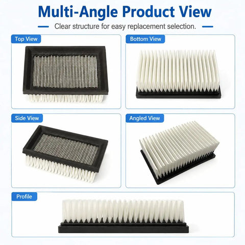 Multi-angle views of Premium Vacuum Fan Filter Replacement Dead On Fit For Tennant 5680 5700 Floor Scrubber.