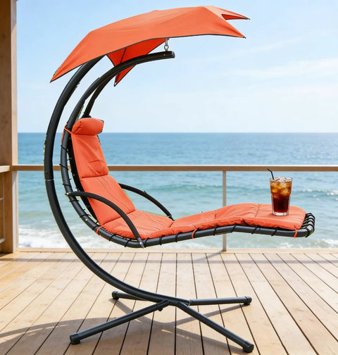 arc patio umbrellas Freestanding Arc Stand Hanging Chaise Lounge ✓
