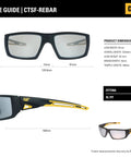 Tough As Nails Wraparound Safety Sunglasses Rigged For The Daily Grind Featuring Category Two UV400 Lenses dimensions and fit guide