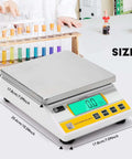 Digital Precision Lab Scale Ten Kilogram 0.1 Gram With 13 Unit Conversions For Quick Weighing And Counting On A Tabletop