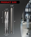 Front view of ANGELSWORD TCT annular cutter set, 3/4" dia, 2" depth, tungsten carbide tipped; includes 5/16"x4" pilot pin.