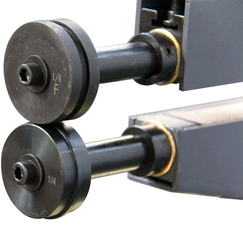 Close-up of motorized components of 36 Inch Throat Electric Bead Roller For Sheet Metal 20 Gauge Capacity Motorized Rotary Forming Machine