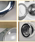 Heavy Duty Metal Door Hinge For Washer And Dryer Front Load Replacement silver hinges on laundry machine doors
