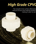 High Grade CPVC connectors showing smooth design for 1 Inch by 1 Inch slip socket use in DIY plumbing repairs.
