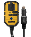 Smooth Car Power Inverter Delivering 140 Watts Of Reliable Juice For Rapid Device Charging, featuring USB outlets and car adapter.