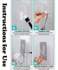 Instructions for using Self Adhesive Screen Repair Tape Two Roll Kit 5 Cm By 2 M Each Mesh Patch For Window Screens Doors And Gaps DIY Friendly.