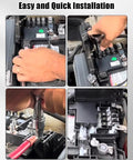 Installation steps of Engine Compartment Fuse Box Assembly For Chevrolet Malibu 2014 2015 2016 with tools and wiring.