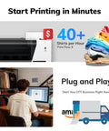 Lightning Fast A3 Plus DTF Printer Bundle With F1080 Printhead And Slick Direct To Film T Shirt Maker Kit Loaded With Auto Shaker Air Scrubber Plus Plug And Play Laptop Setup Built For Everyday Hustlers Craving Knockout Apparel Graphics Zero Hassle. Image showing printer, colorful t-shirts, and a user designing a graphic.