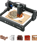 Desktop Laser Engraver Kortek 5W Dope Portable, Ultra Precise to 0.01mm with wireless app control, engraving on wood.