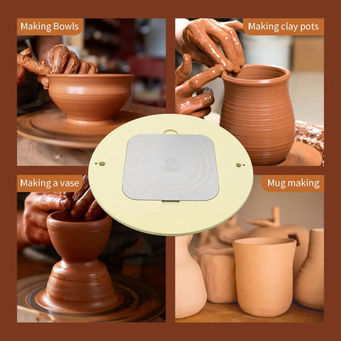 12 Inch PVC Pottery Wheel Bat System With Six Replaceable One Point Five Millimeter Aluminum Plates Pro Grade Anti Vibration Pads And Fixing Screws For Ceramic Artists And Potters Clay Throwing