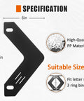 Heavy Duty Triangle Sheet Lifters For Three Ring Binders measuring 11x6 inches, shown in black high-quality plastic.