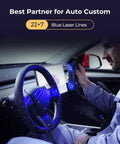 Raptor Pro 3D Scanner Delivers Metrology Grade Accuracy Up To 0.02mm At 60FPS With Blue Laser Array And NIR Structured Light For Fast, Pinpoint Precision Scans Of Medium To Large Objects For 3D Printing. Scanning car interior with blue laser lines