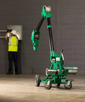 Greenlee 10k Tugger Package Featuring Dual Speed Motor For Faster Pulls, with mobile tow rig on job site.