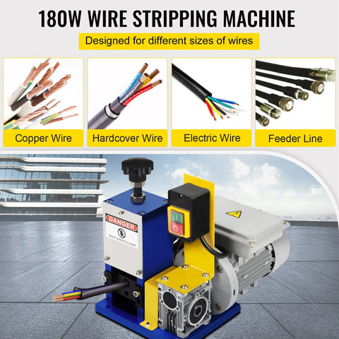 Automatic Electric Wire Stripping Machine 0.05 Inch To 0.98 Inch Portable Aluminum Alloy Wire Stripper Tool For Scrap Copper Recycling