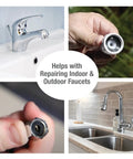 Image showing close-up of rubber washers for plumbing, part of Home Washer Repair Kit With 42-Piece Rubber Washer Set.
