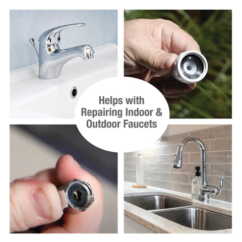 Image showing close-up of rubber washers for plumbing, part of Home Washer Repair Kit With 42-Piece Rubber Washer Set.