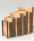 Rock Solid Metal Rolling Cart For Cardboard Storage And Art Drying Rack With Smooth Casters No Sweat Setup Built Tough For Garage Shop Warehouse Organization, stacked cardboard sheets.