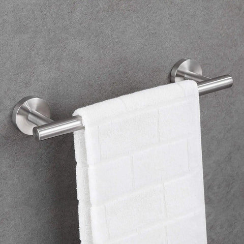 Brushed Nickel Hand Towel Bar For Bathroom Wall Mounted 9 Inch Towel Rack SUS304 Stainless Steel Towel Rod with towel hanging
